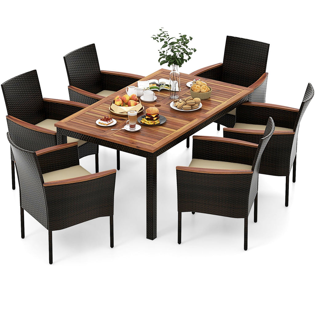 7-Pc. Rattan Patio Set