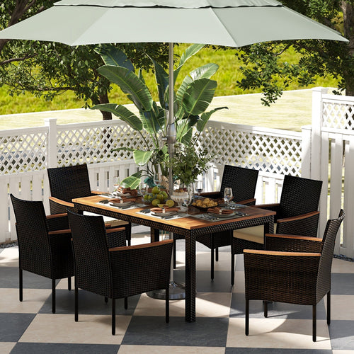 7-Pc. Rattan Patio Set