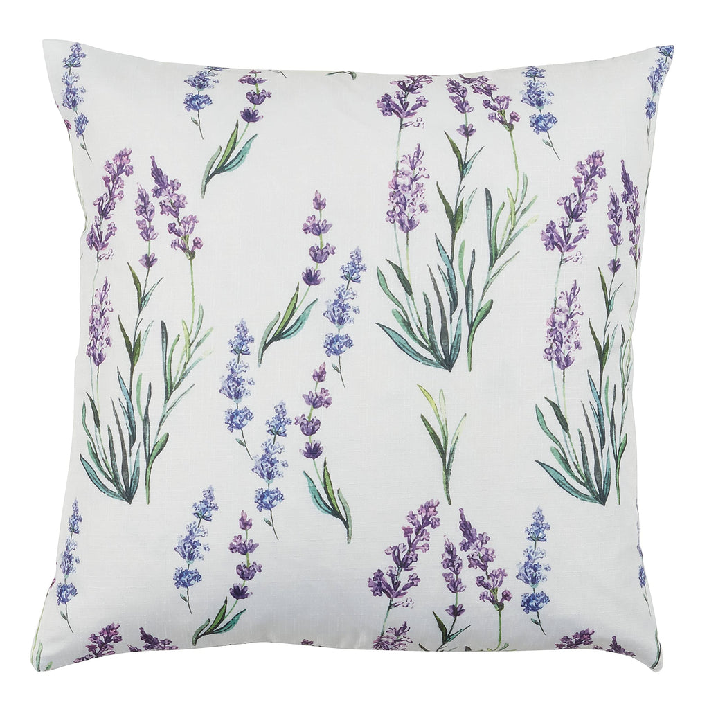 Lavender Print Throw Pillow 18" W x 18"L