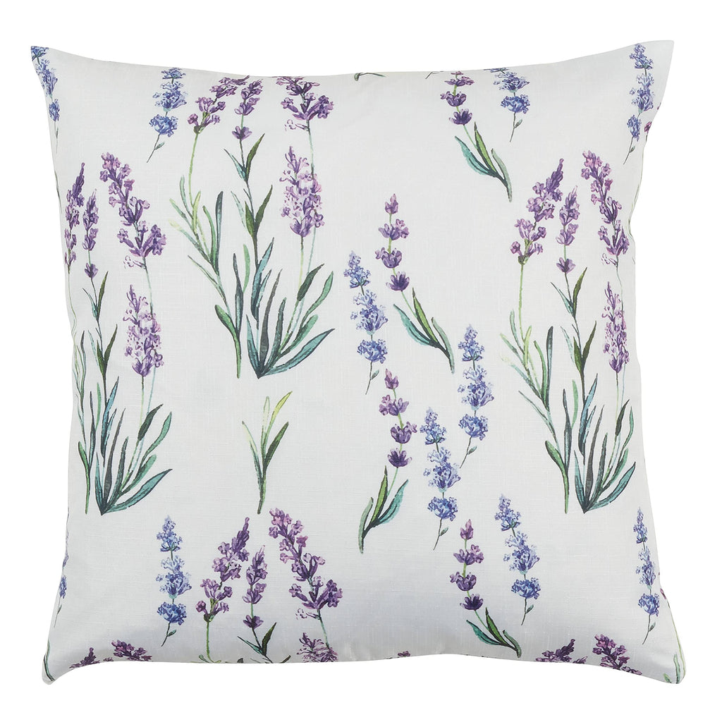 Lavender Print Throw Pillow 18" W x 18"L