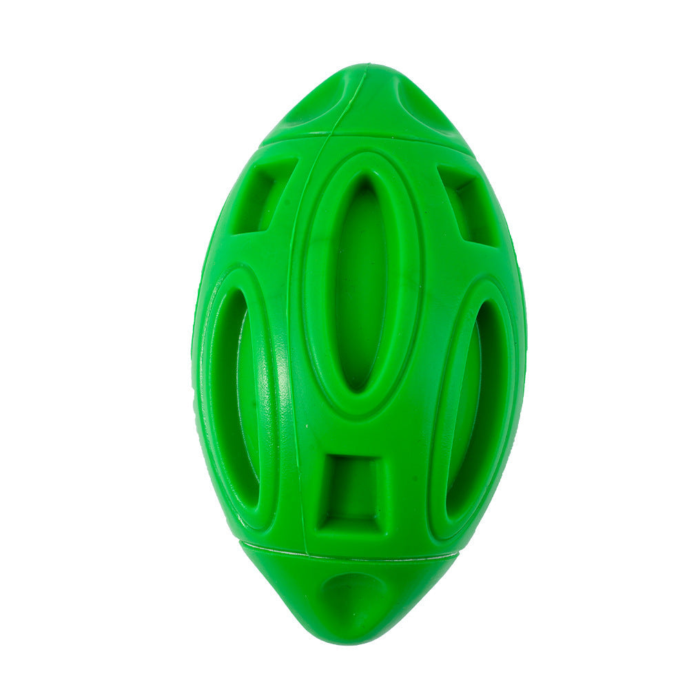 Rubber Rugby Sounding Dog Ball