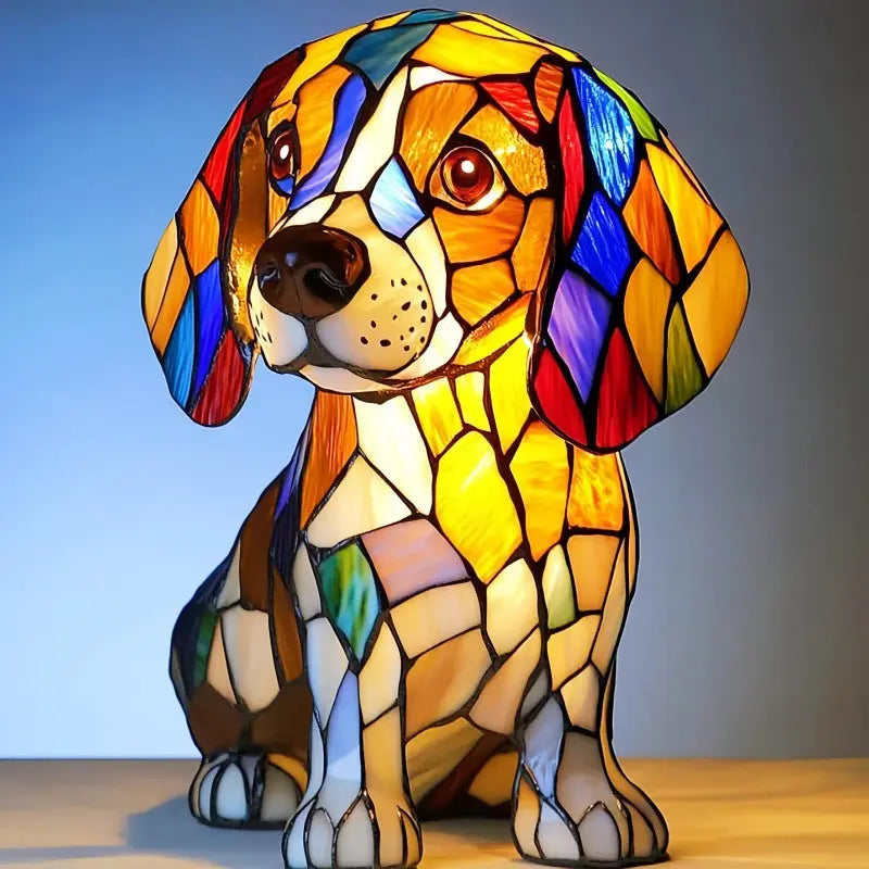 Animal resin LED night light lamp