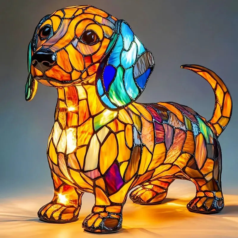 Animal resin LED night light lamp