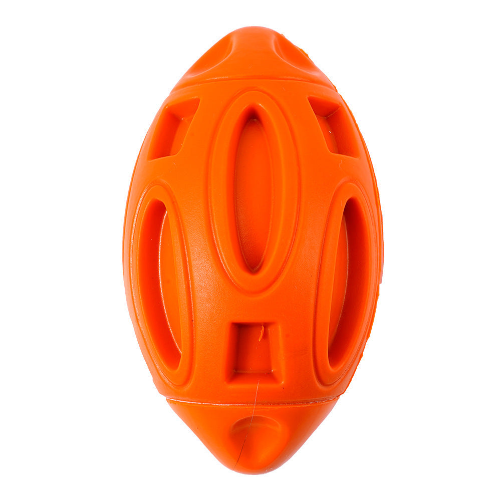 Rubber Rugby Sounding Dog Ball