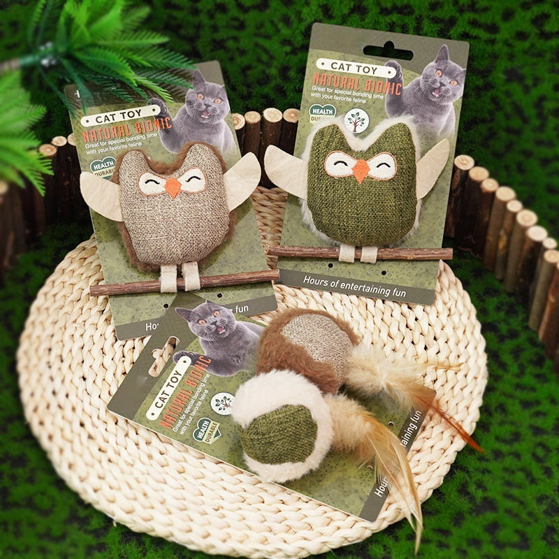 Mint + Feather Catnip Toys