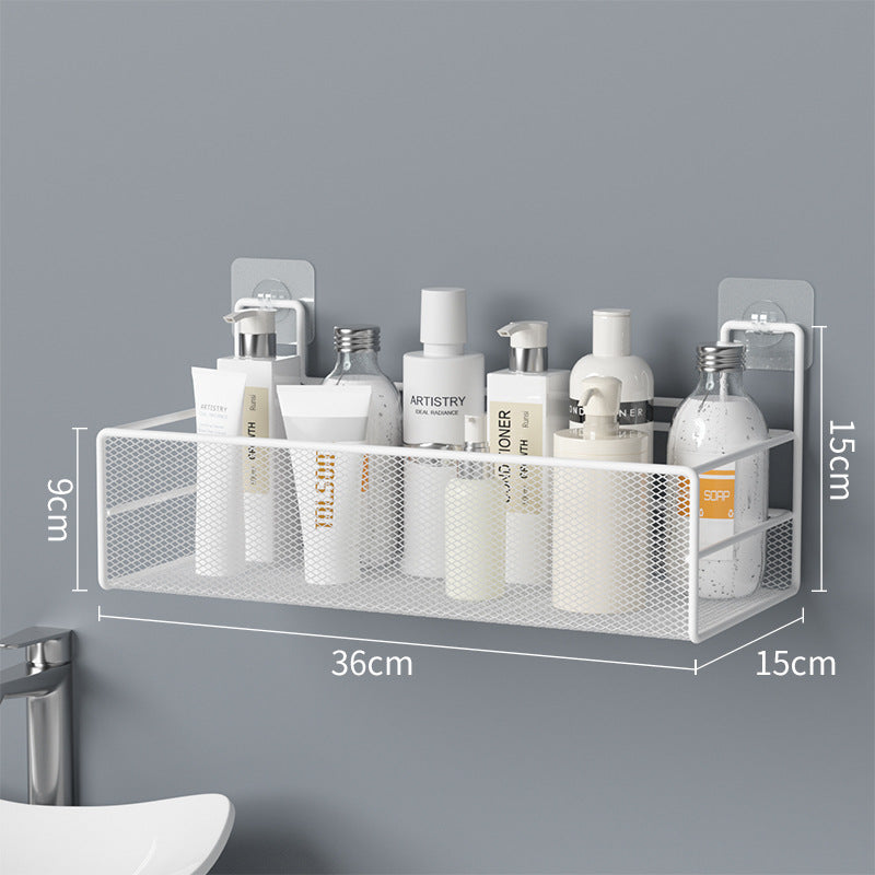 No Drill Bathroom Shelf