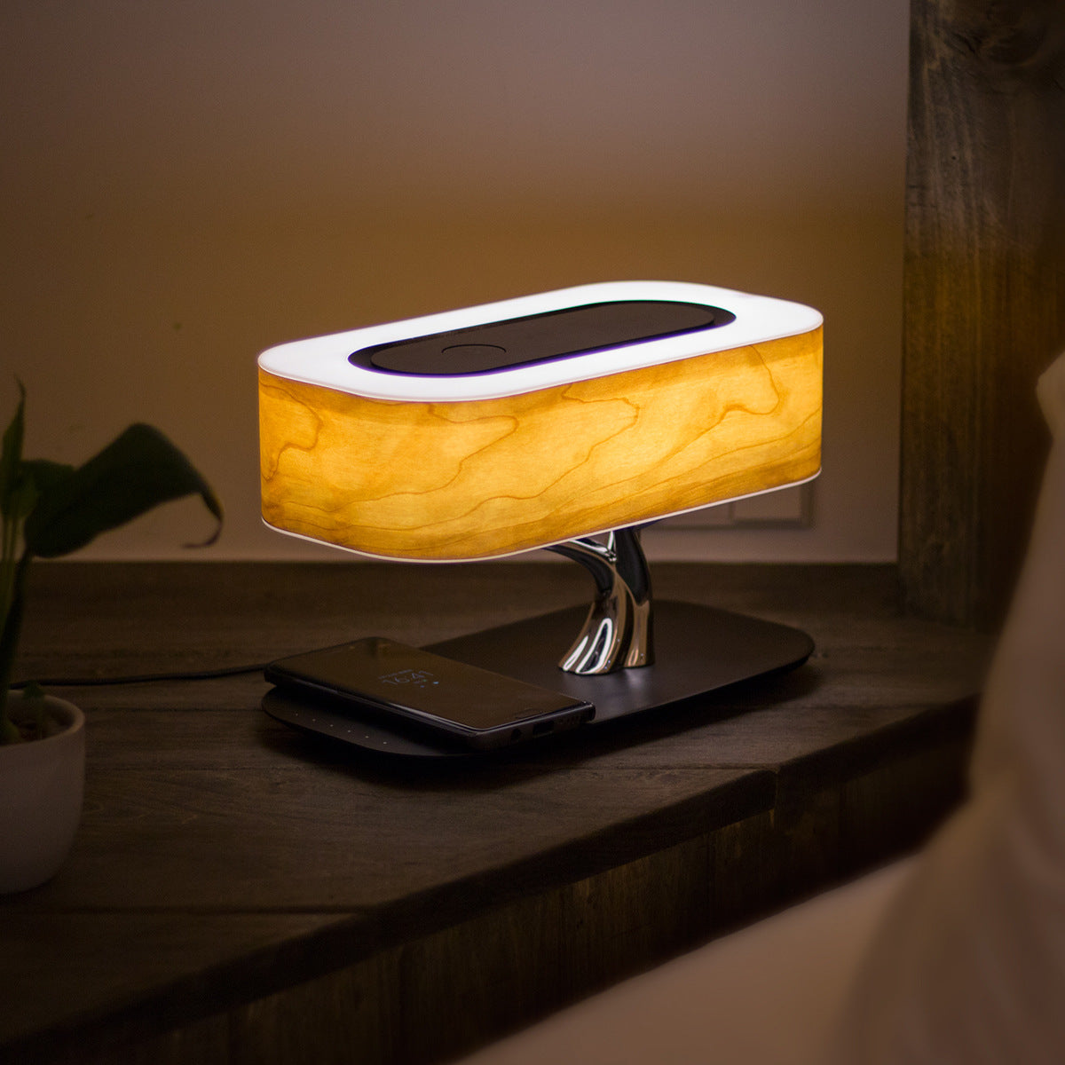 Bluetooth-Music Speaker/Wireless Phone Charger Desk Light