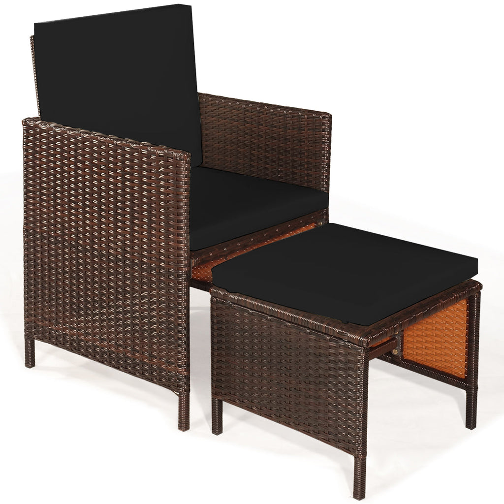 9 Pc. Patio Rattan Set