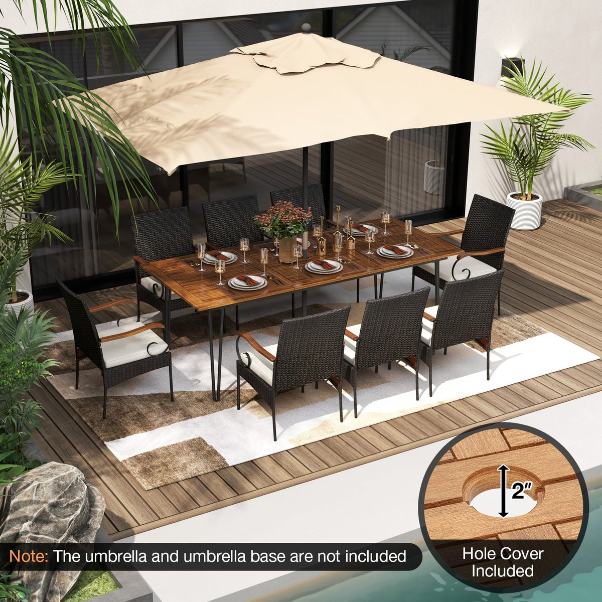 9 Pc. Patio Dining Set