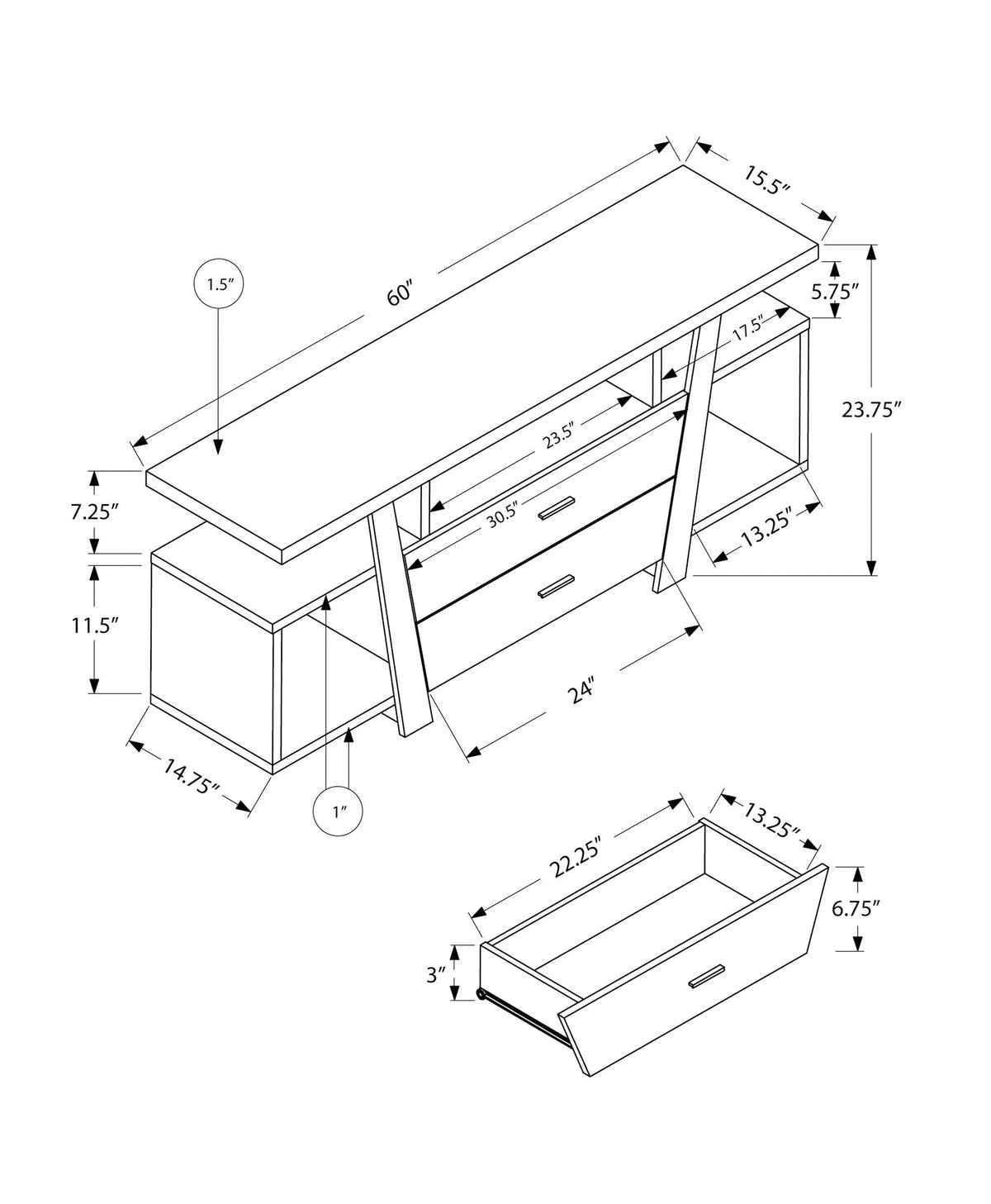 Taupe TV Stand/Console