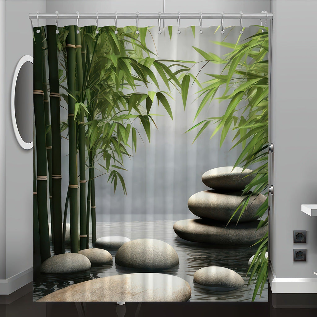 Decorative Stone Shower Curtain
