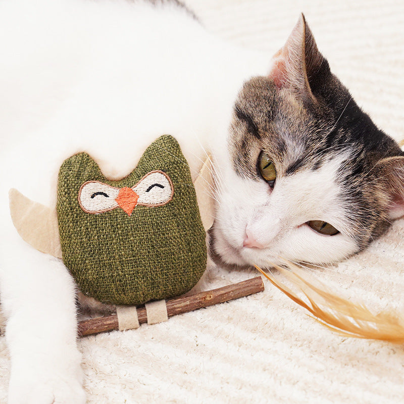 Mint + Feather Catnip Toys
