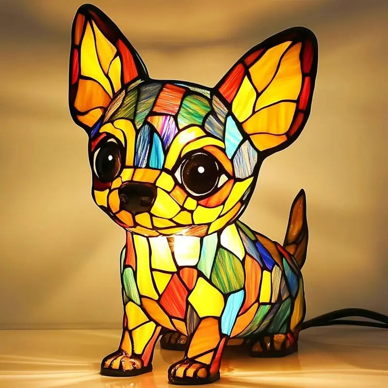 Animal resin LED night light lamp