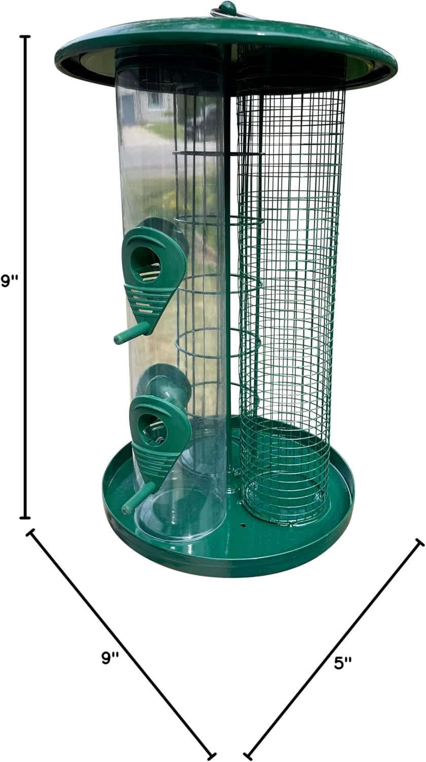 3-in-1 Tube Bird Feeder