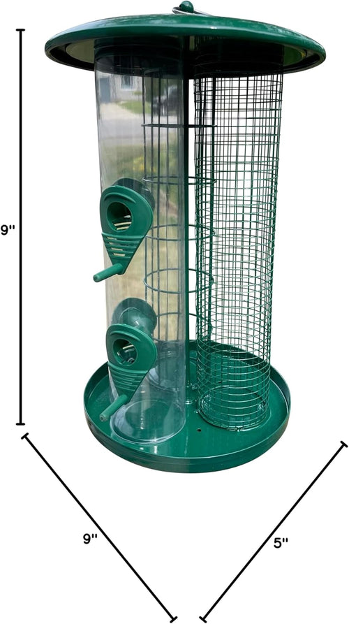 3-in-1 Tube Bird Feeder