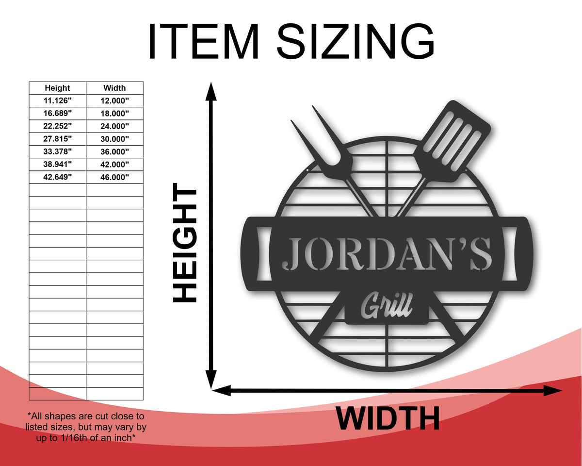 Custom Backyard Grill Sign