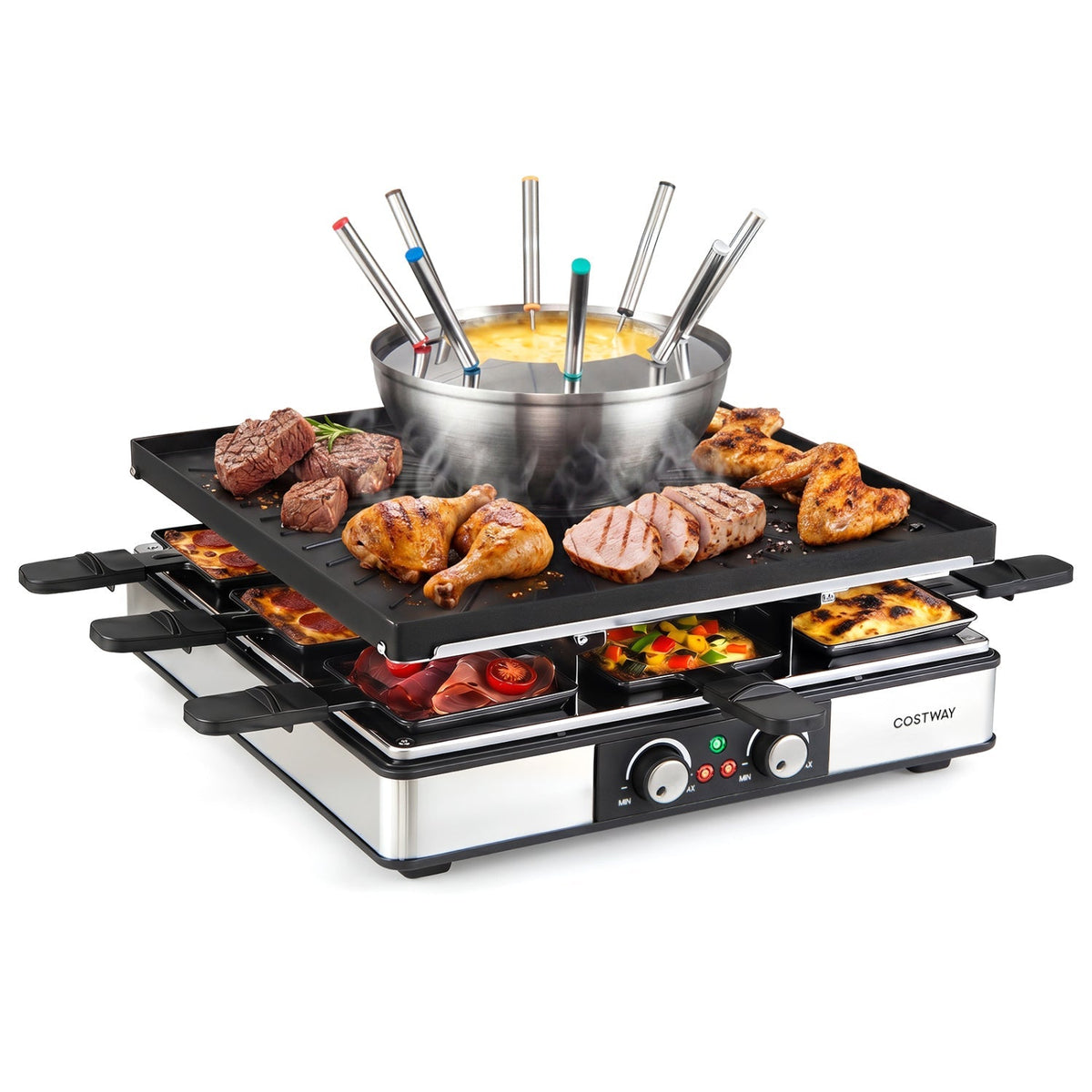 Grill/Fondue Pot For 8 People