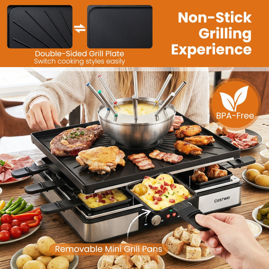 Grill/Fondue Pot For 8 People
