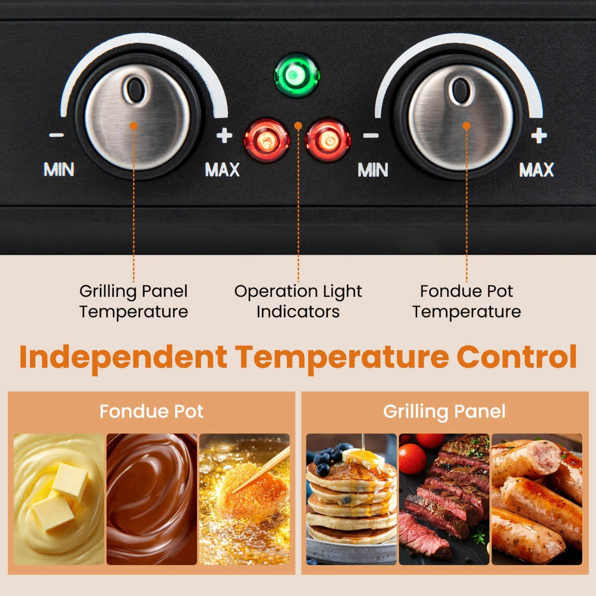 Grill/Fondue Pot For 8 People