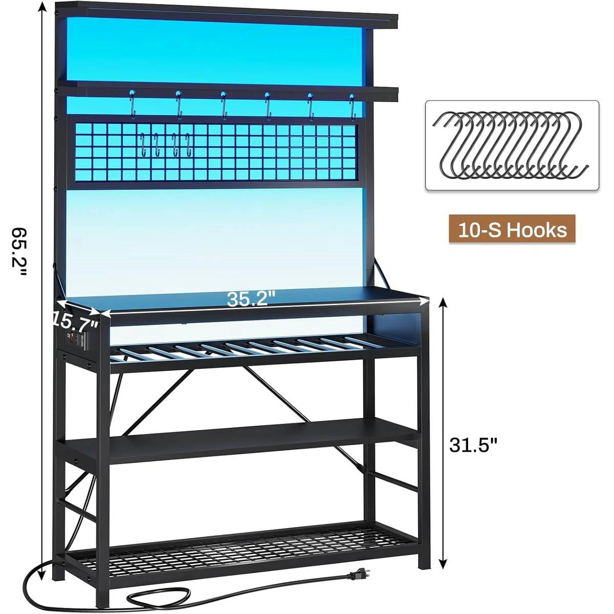 Lighted Kitchen Baker's Rack