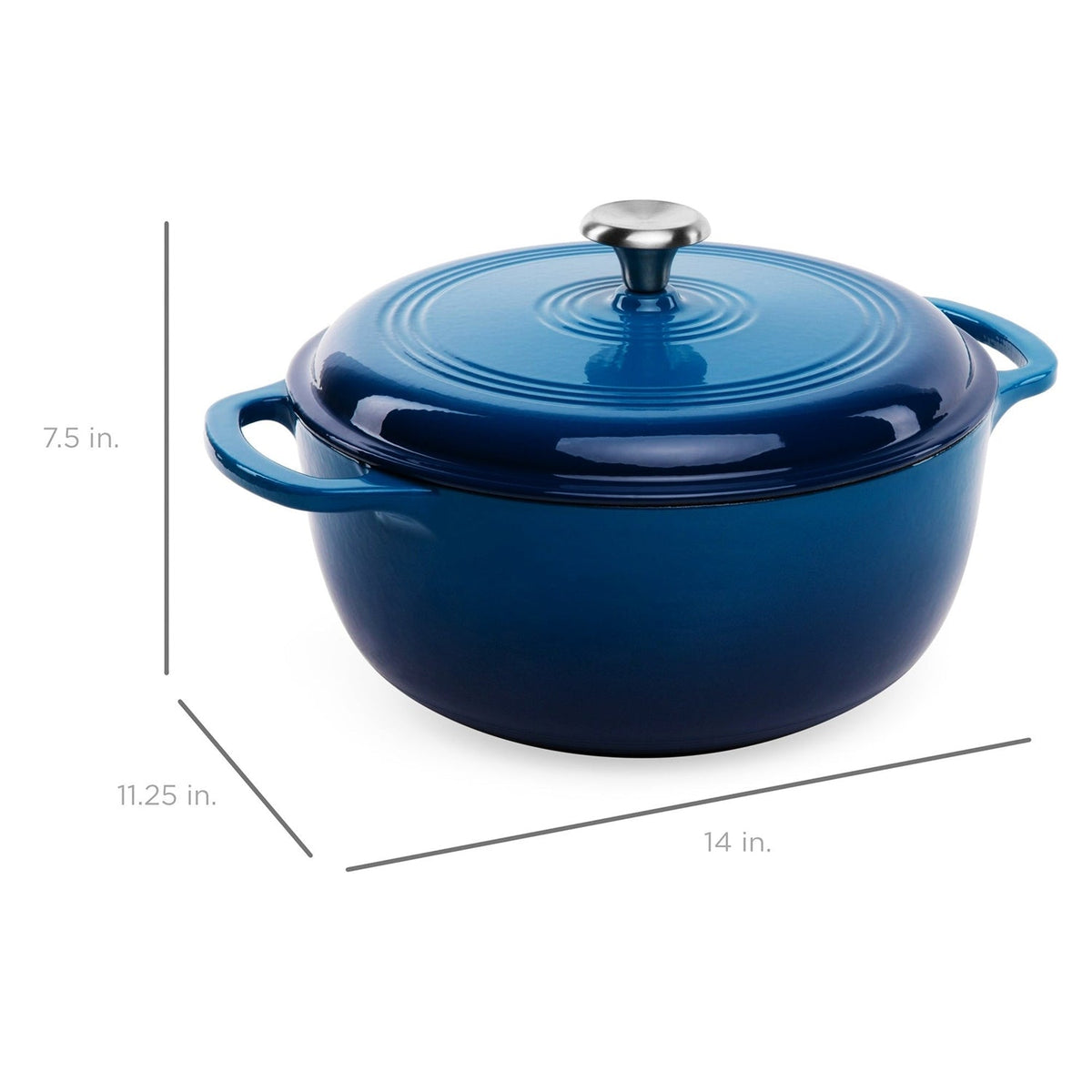 6 Quart Blue Dutch Oven