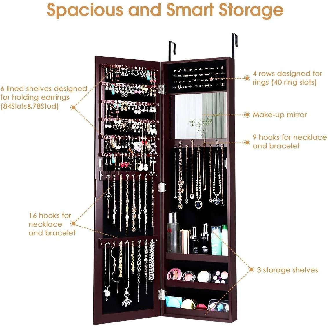 Jewelry Box In Hanging Mirror