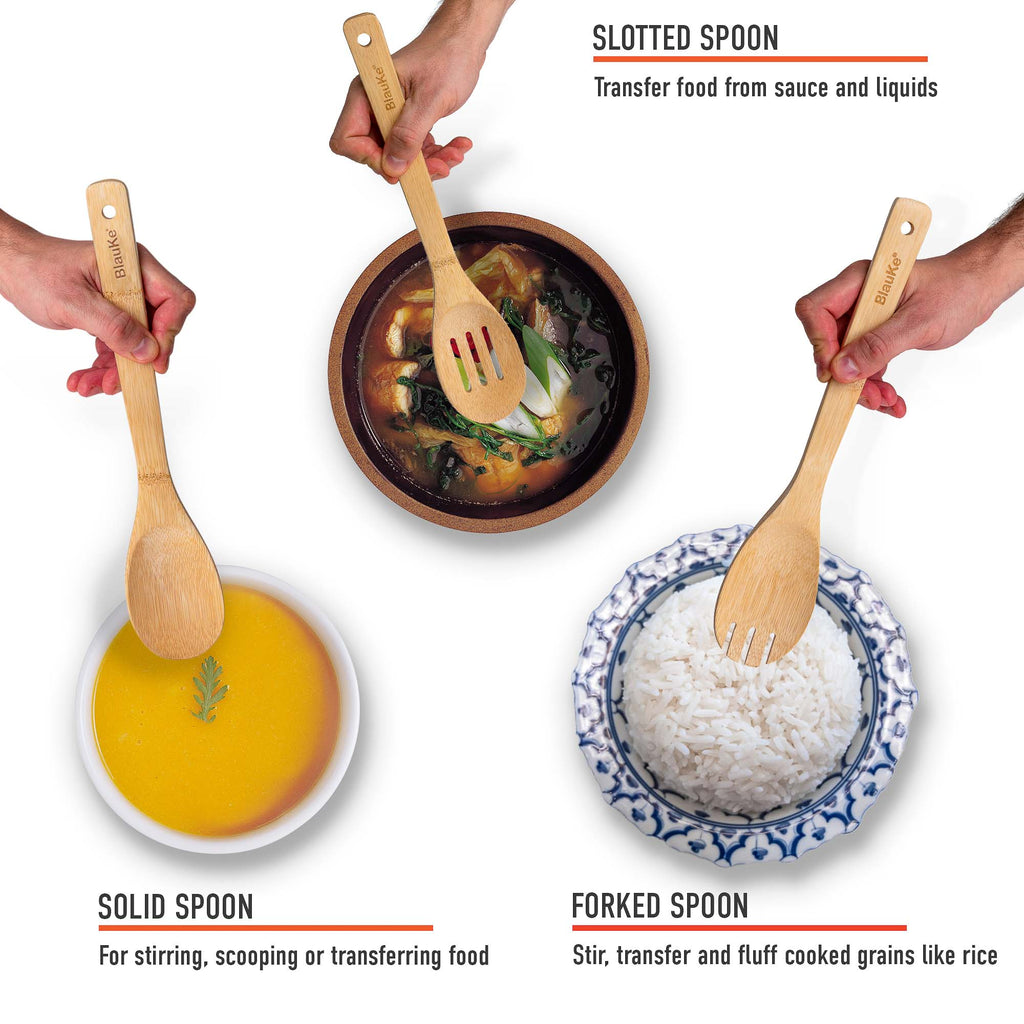 Bamboo Utensils Set 8-Pack