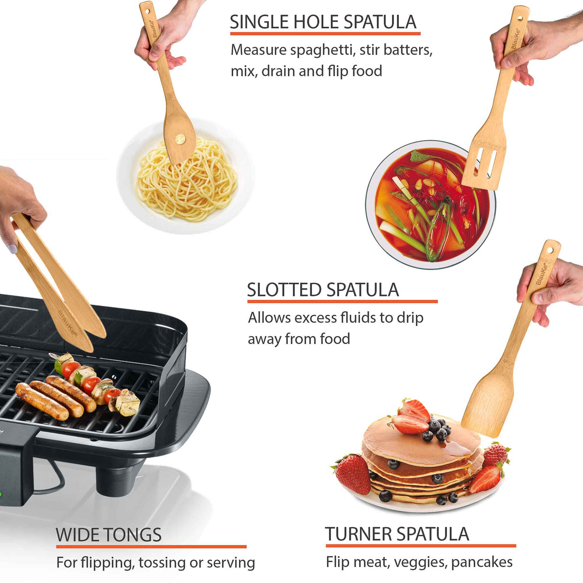 Bamboo Utensils Set 8-Pack