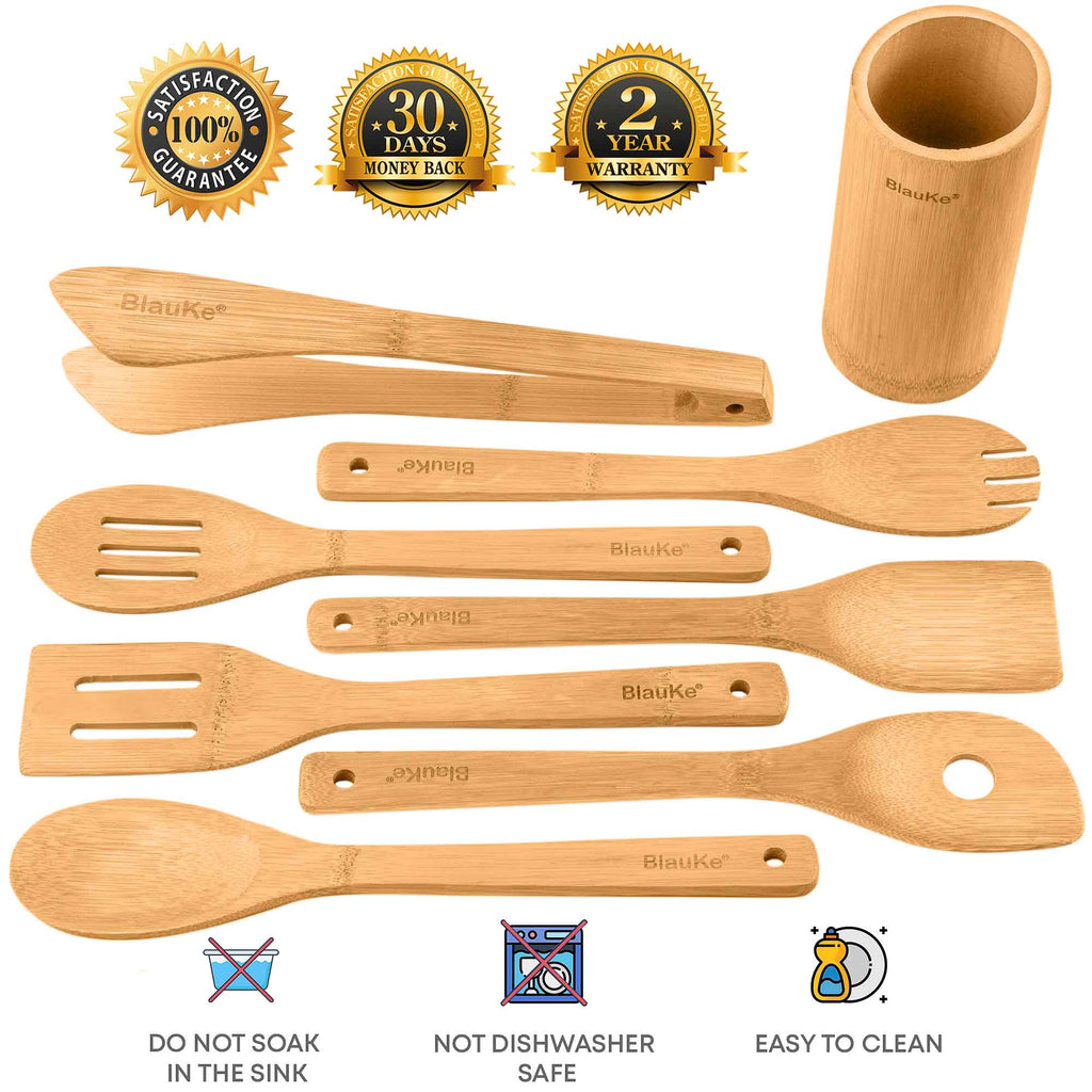 Bamboo Utensils Set 8-Pack
