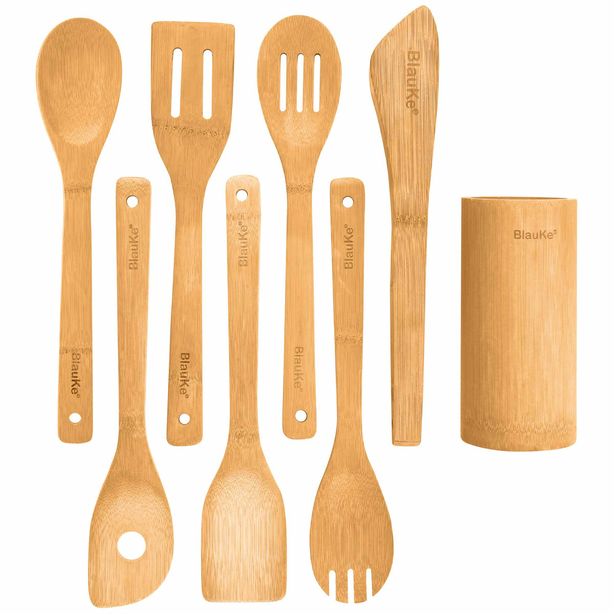 Bamboo Utensils Set 8-Pack