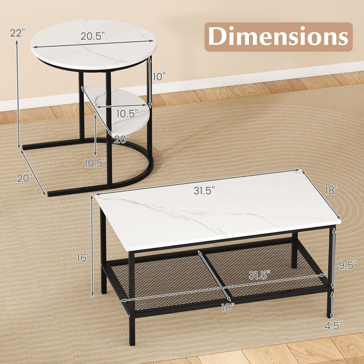 Coffee Table + End Table