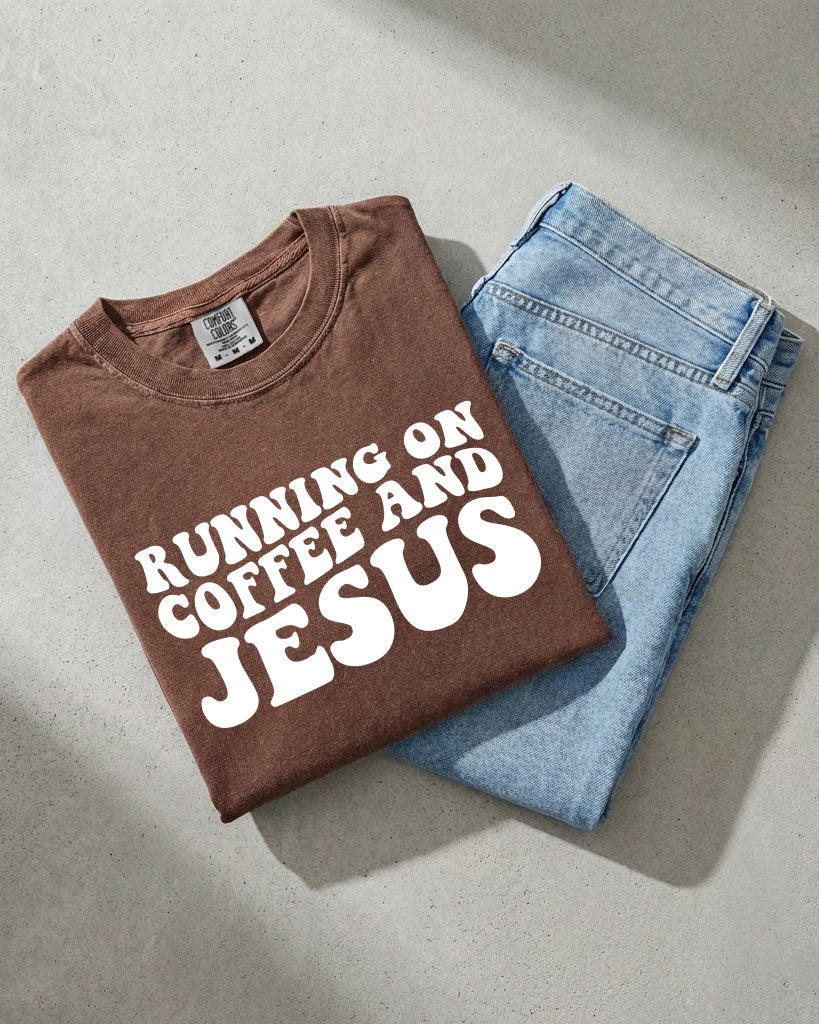 Running on Coffee and Jesus T Shirt