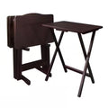 5 Pc. Brown Folding TV Tray