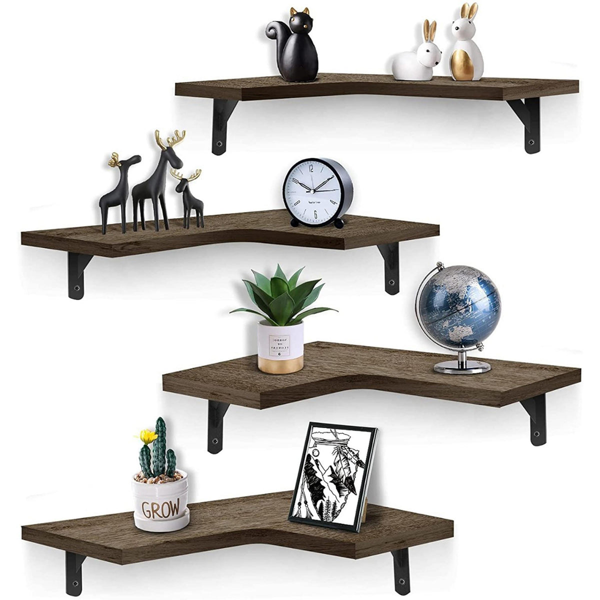 4Pack Corner Wall Mount Shelf