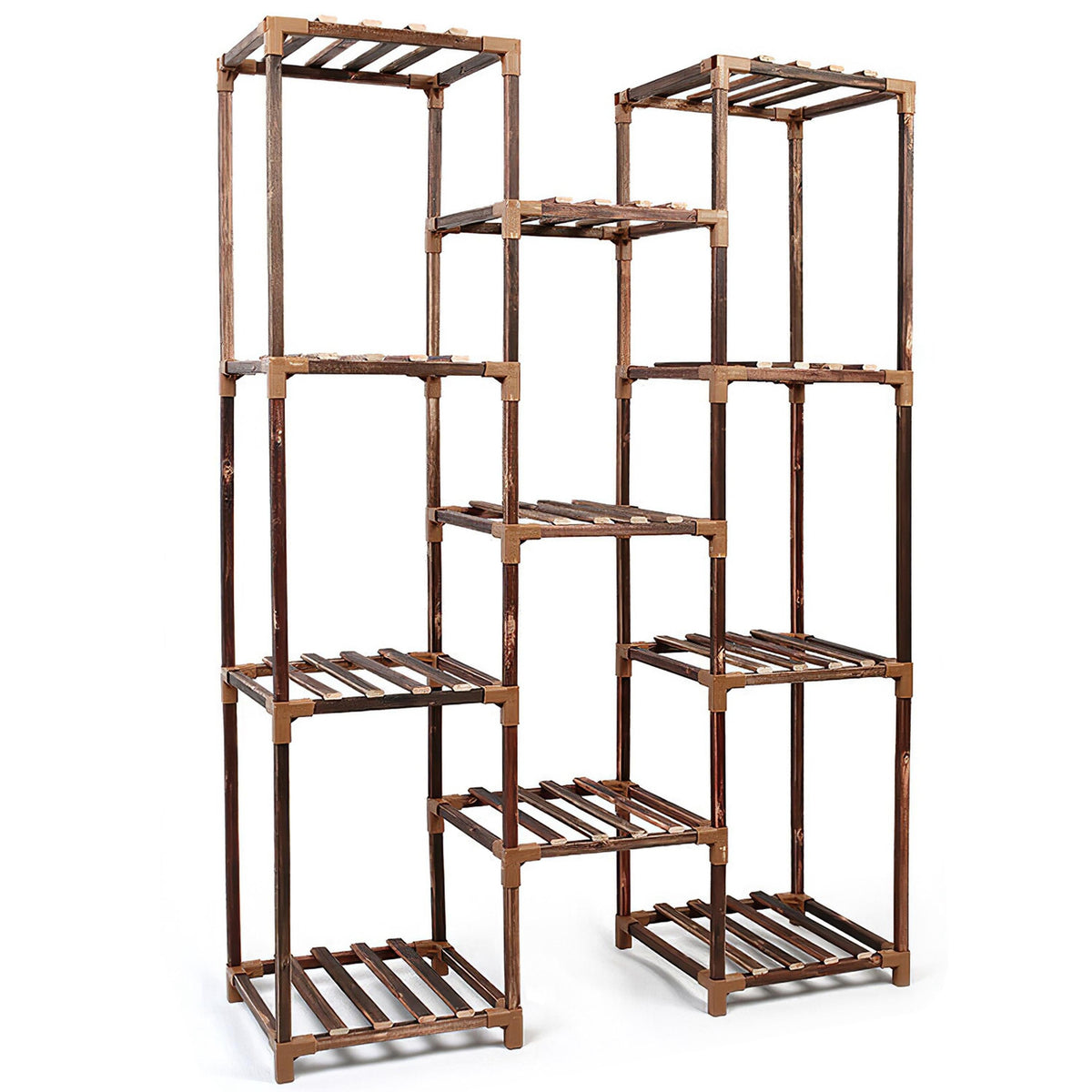11-tier Wood Patio Plant Stand