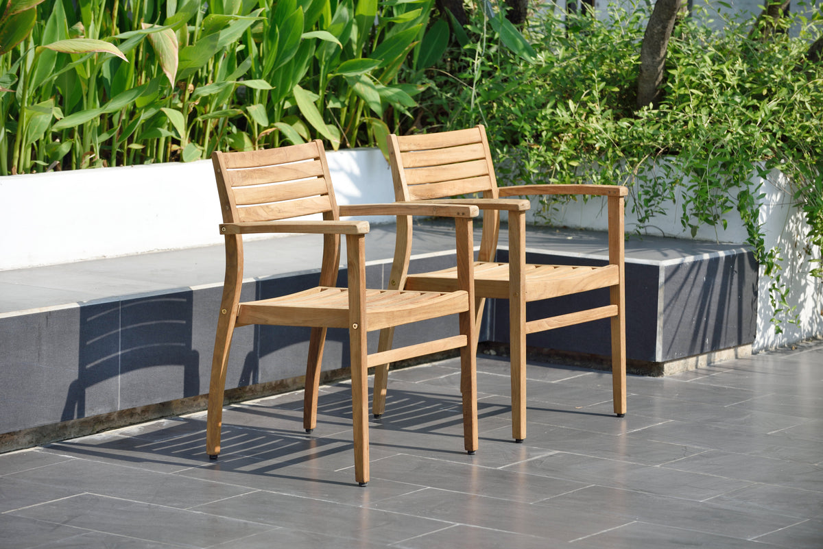 Teak Extendable Table Set