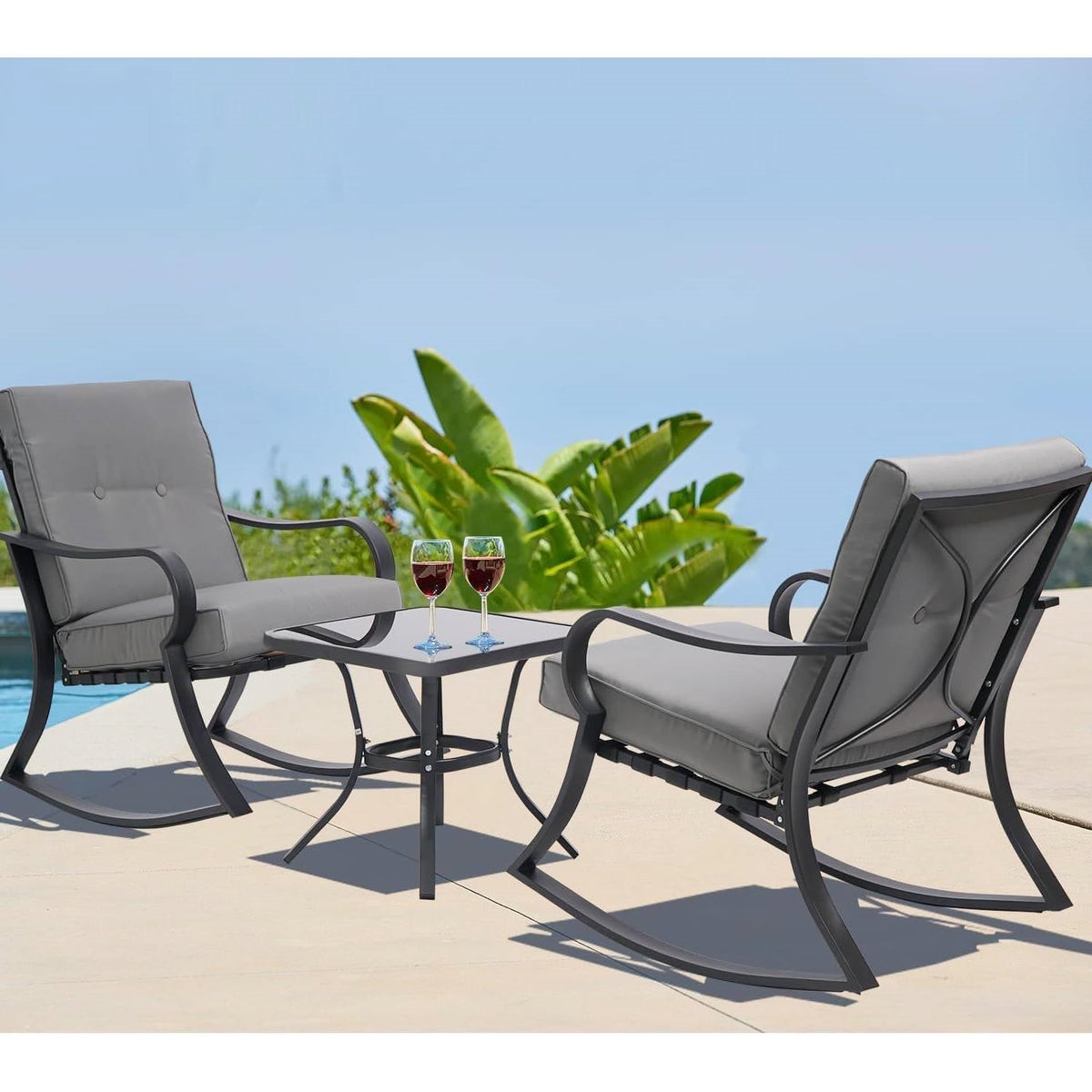 Patio Rocking Chair/Table Set