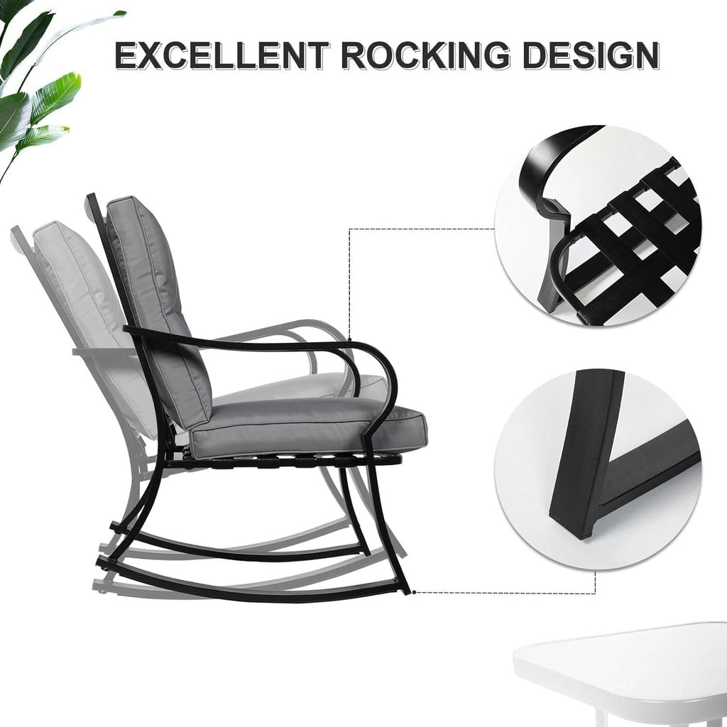 Patio Rocking Chair/Table Set