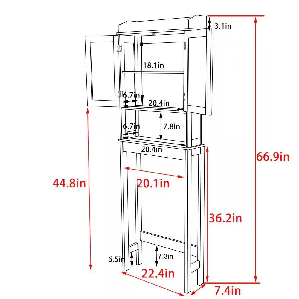 Over the Toilet Storage Cabinet