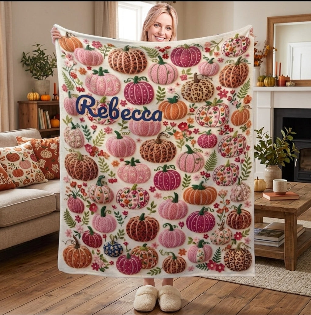 Custom Fall Fleece Throw