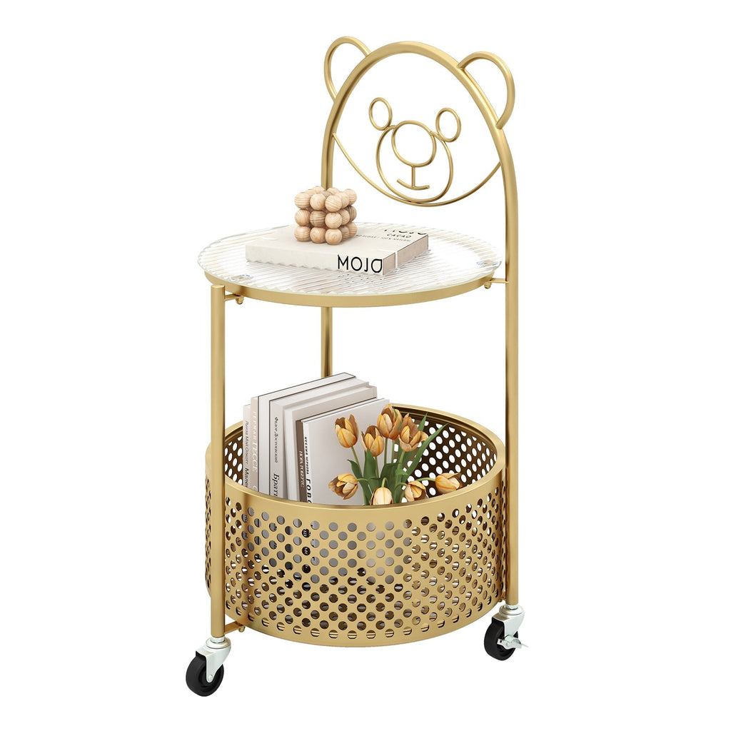 Side Table on Lockable Wheels