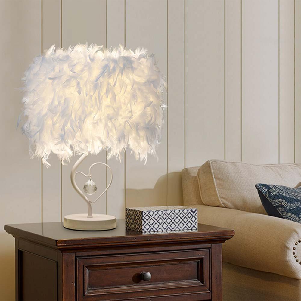 Feather Crystal Table Lamp