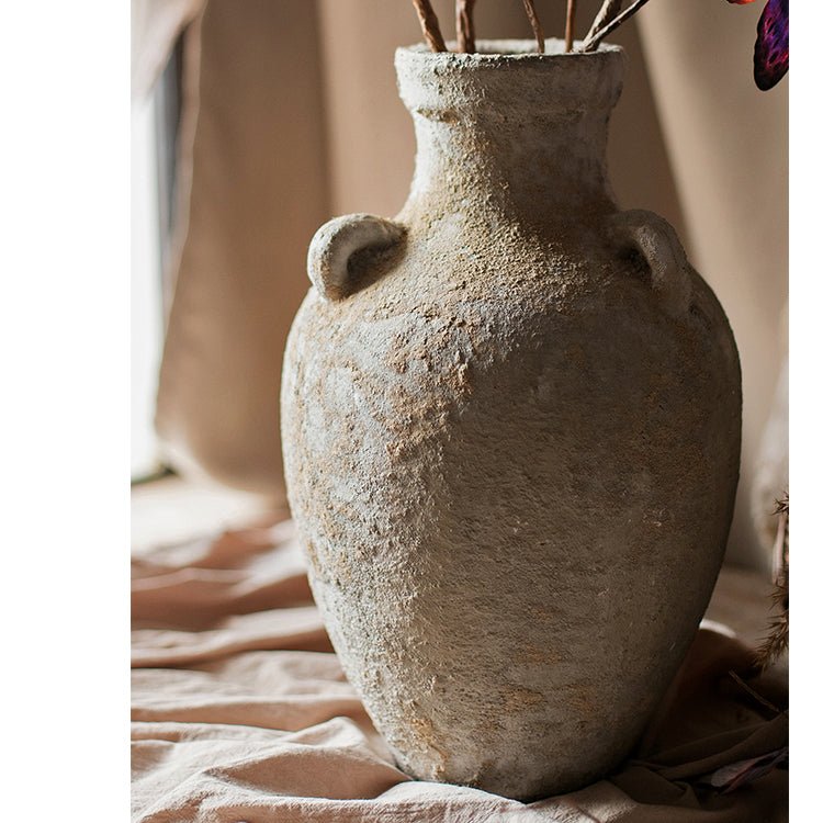 Stoneware Vase For Dried Flowers