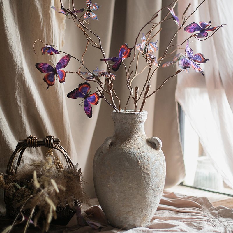 Stoneware Vase For Dried Flowers