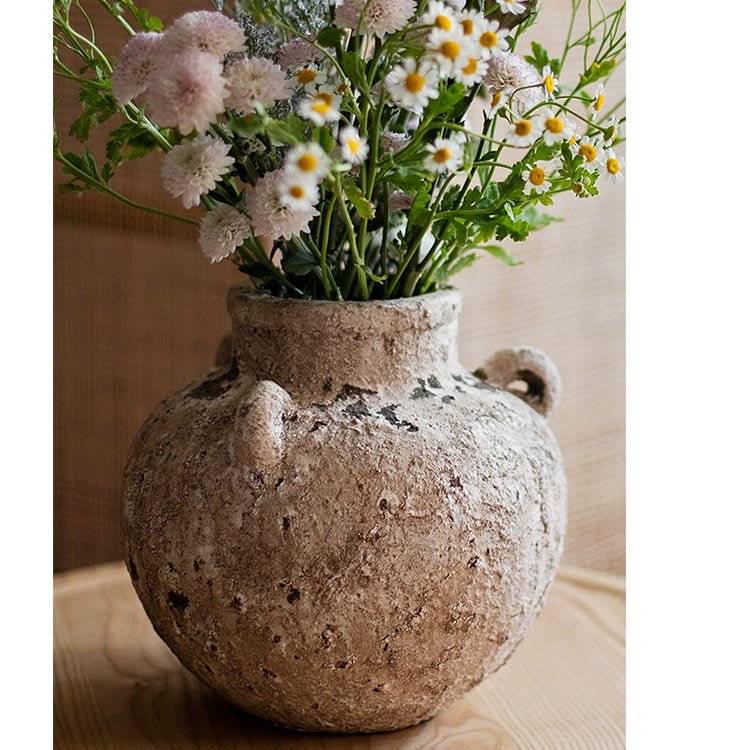 Stoneware Vase For Dried Flowers