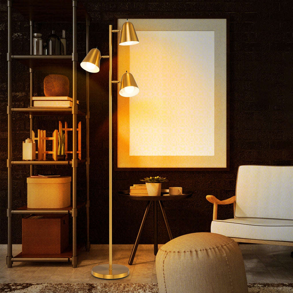 64" 3-Light Floor Lamp