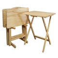 5 Pc. Natural Folding TV Tray