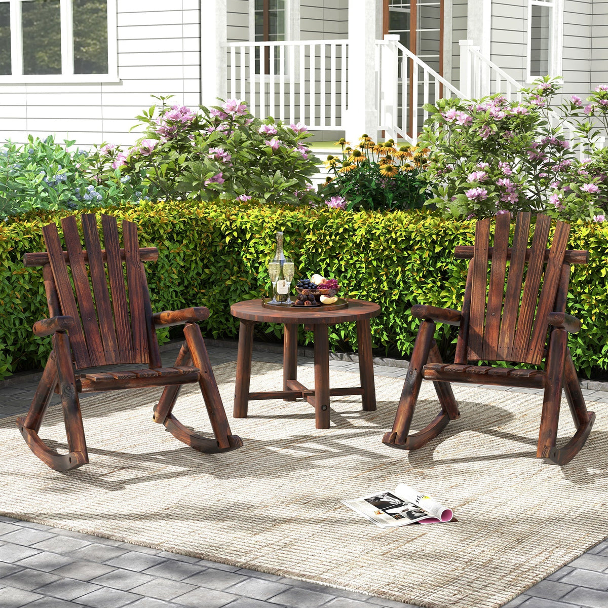 Wood Patio Rocking Chair