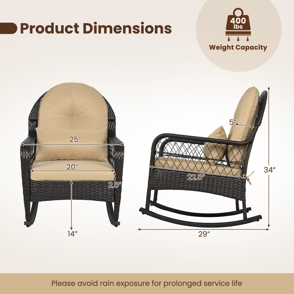Outdoor Wicker Rocking Chair