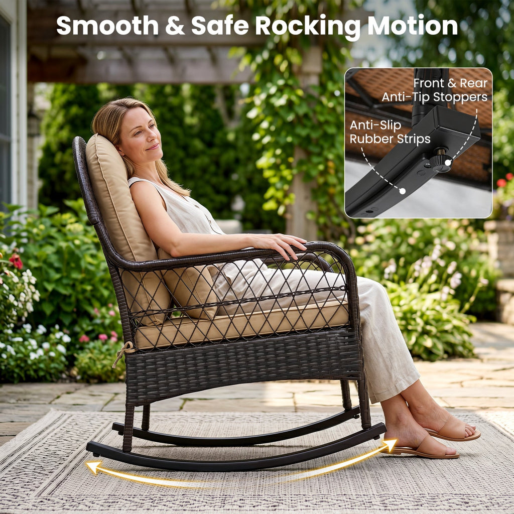 Outdoor Wicker Rocking Chair